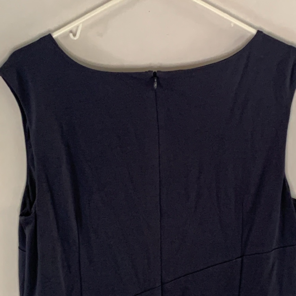 Ann Taylor steel blue sleeveless dress with asymmetrical panels Size 14 - Picture 9 of 9